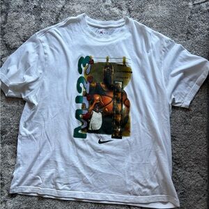 Jordan White T-Shirt with Red Logo